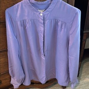 JCrew 100% silk blouse in lilac color